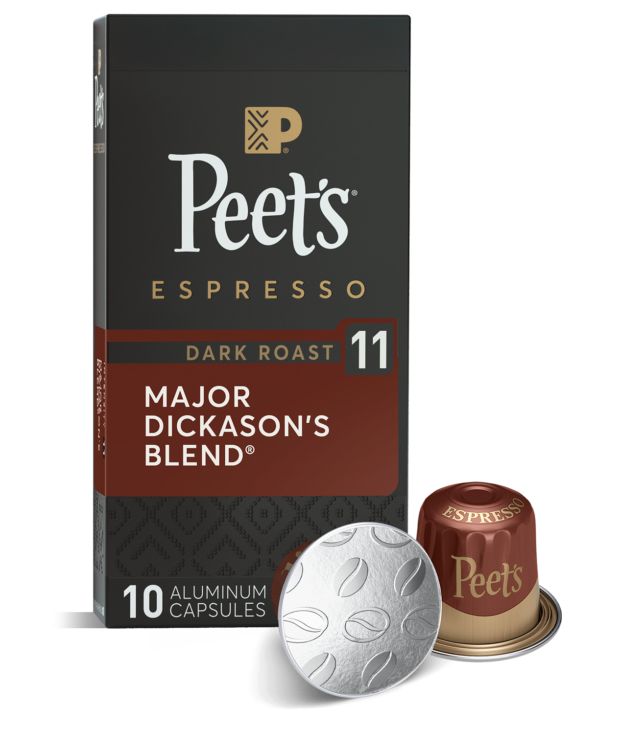 Peet's Coffee Major Dickason's Blend® Espresso capsules front of package